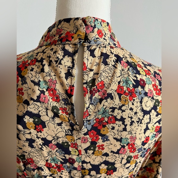 ZARA Basic Z1975 Denim Floral Dress NWT - Size S - Picture 4 of 12